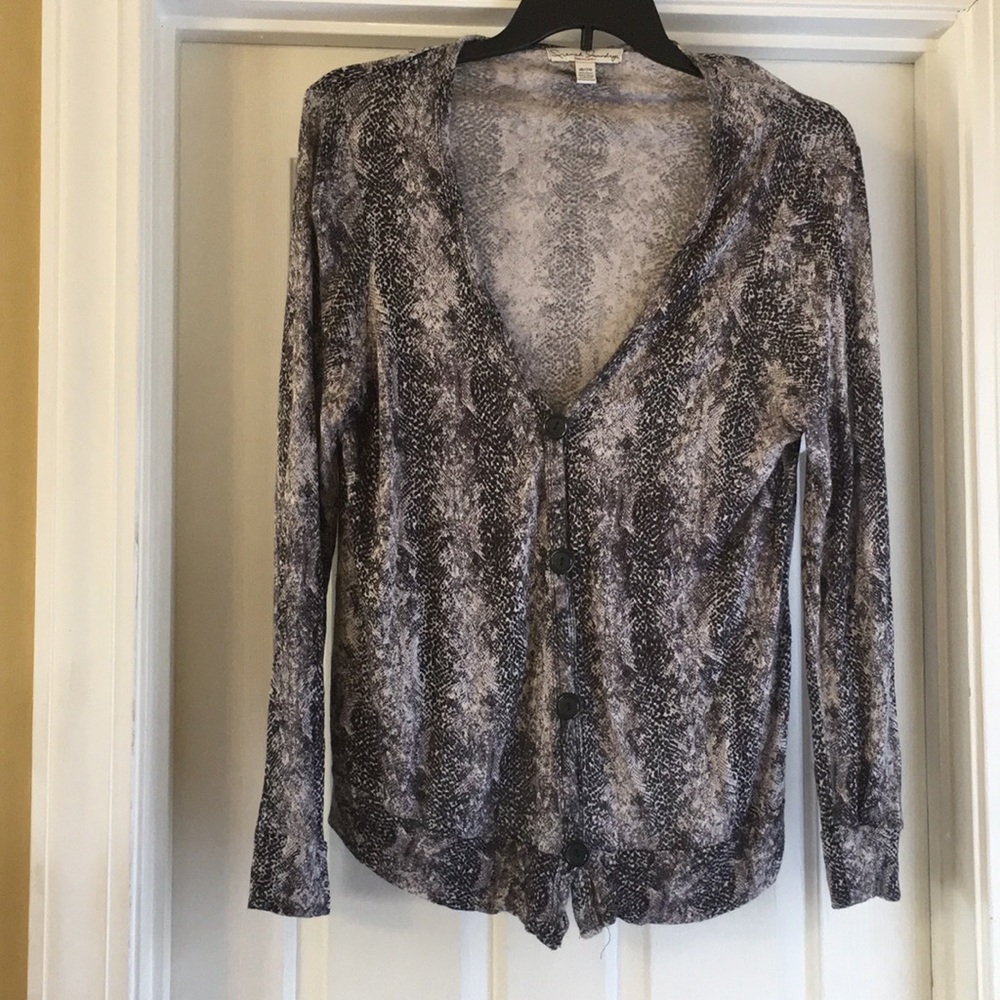 Cardigan snake skin print